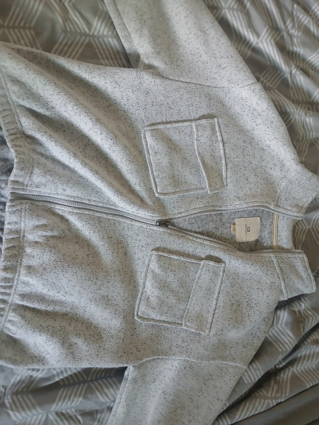 Thread & Supply Grey Zip-Up Hoodie