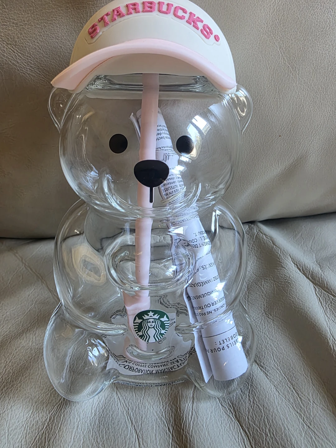 Starbucks Glass Bearista Cold Drink Cup - Pink Strawberry - photo 2