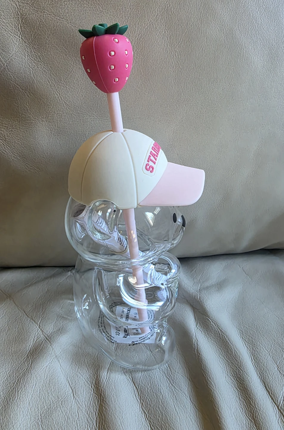 Starbucks Glass Bearista Cold Drink Cup - Pink Strawberry - photo 3