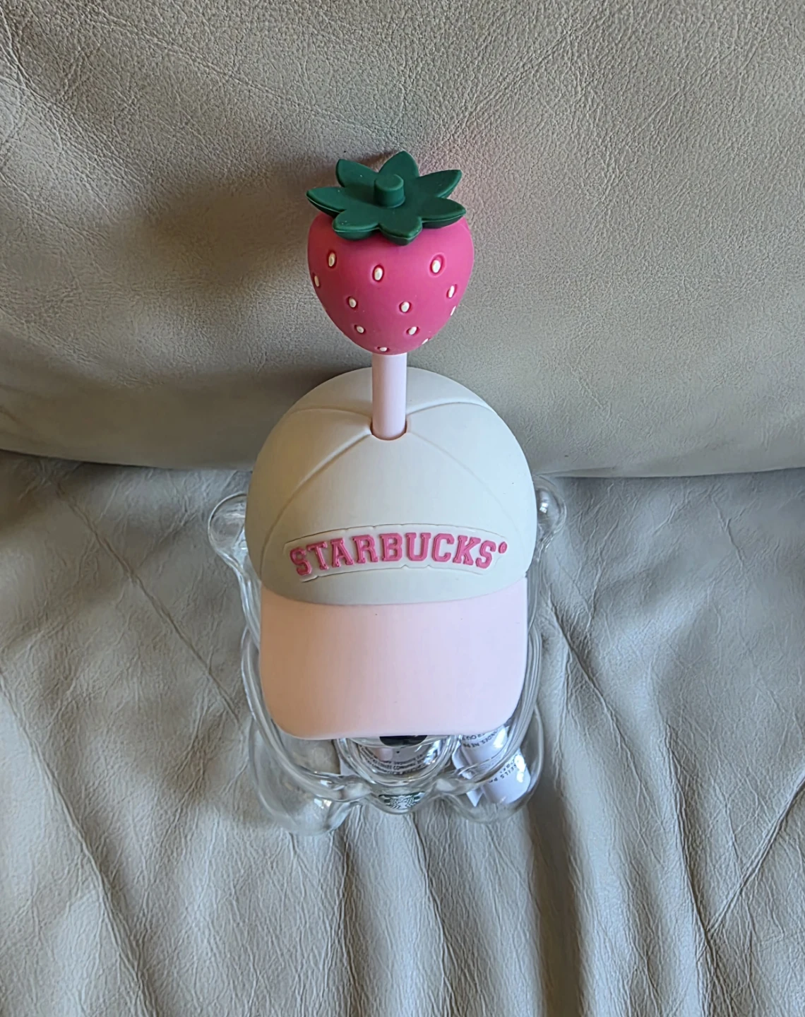Starbucks Glass Bearista Cold Drink Cup - Pink Strawberry - photo 4