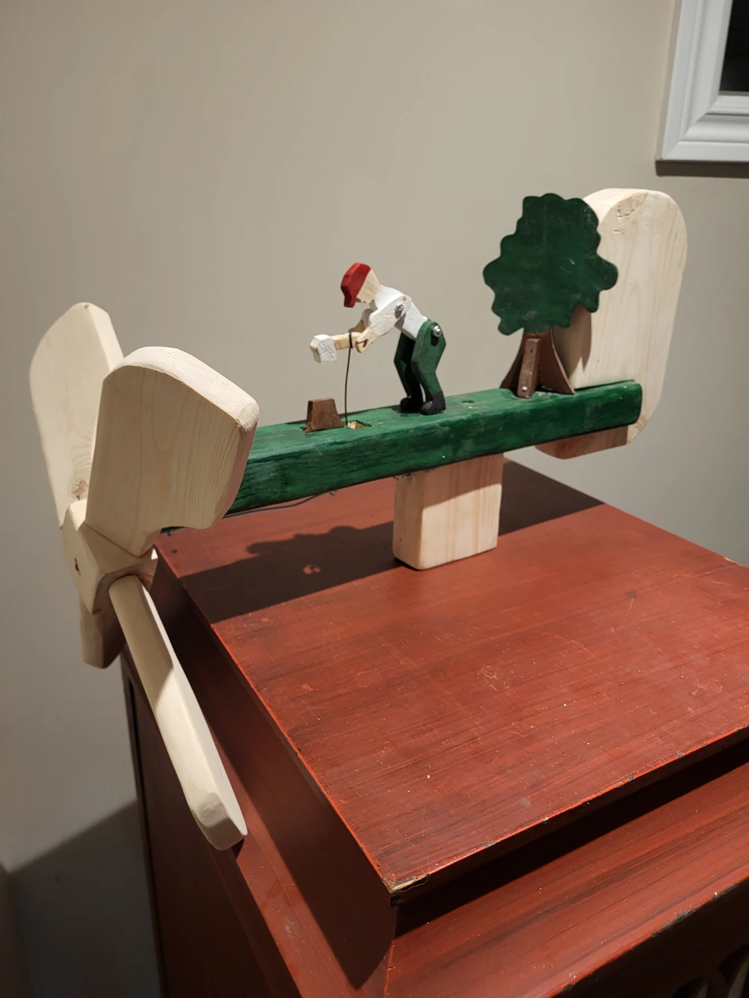Wooden Windmill Wirligig lumberjack