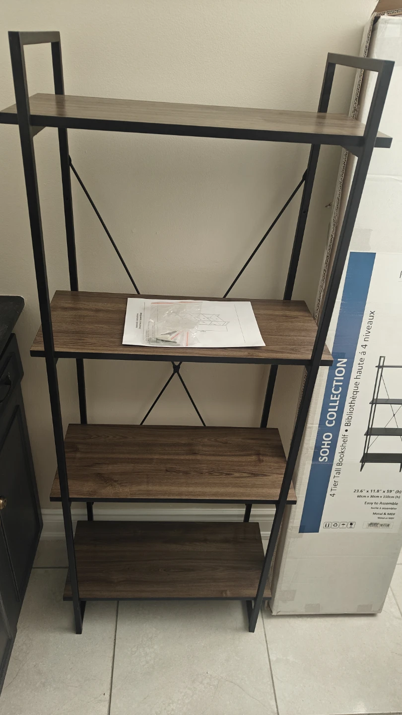 Hudson Home Soho Collection 4 Tier Bookshelf - photo 2