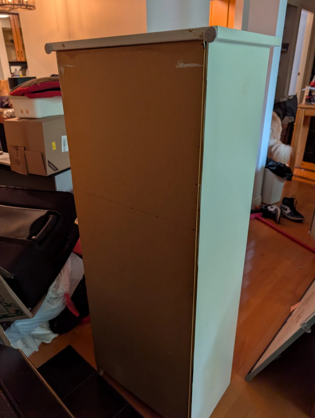 White Storage Cabinet with Glass Door - photo 4