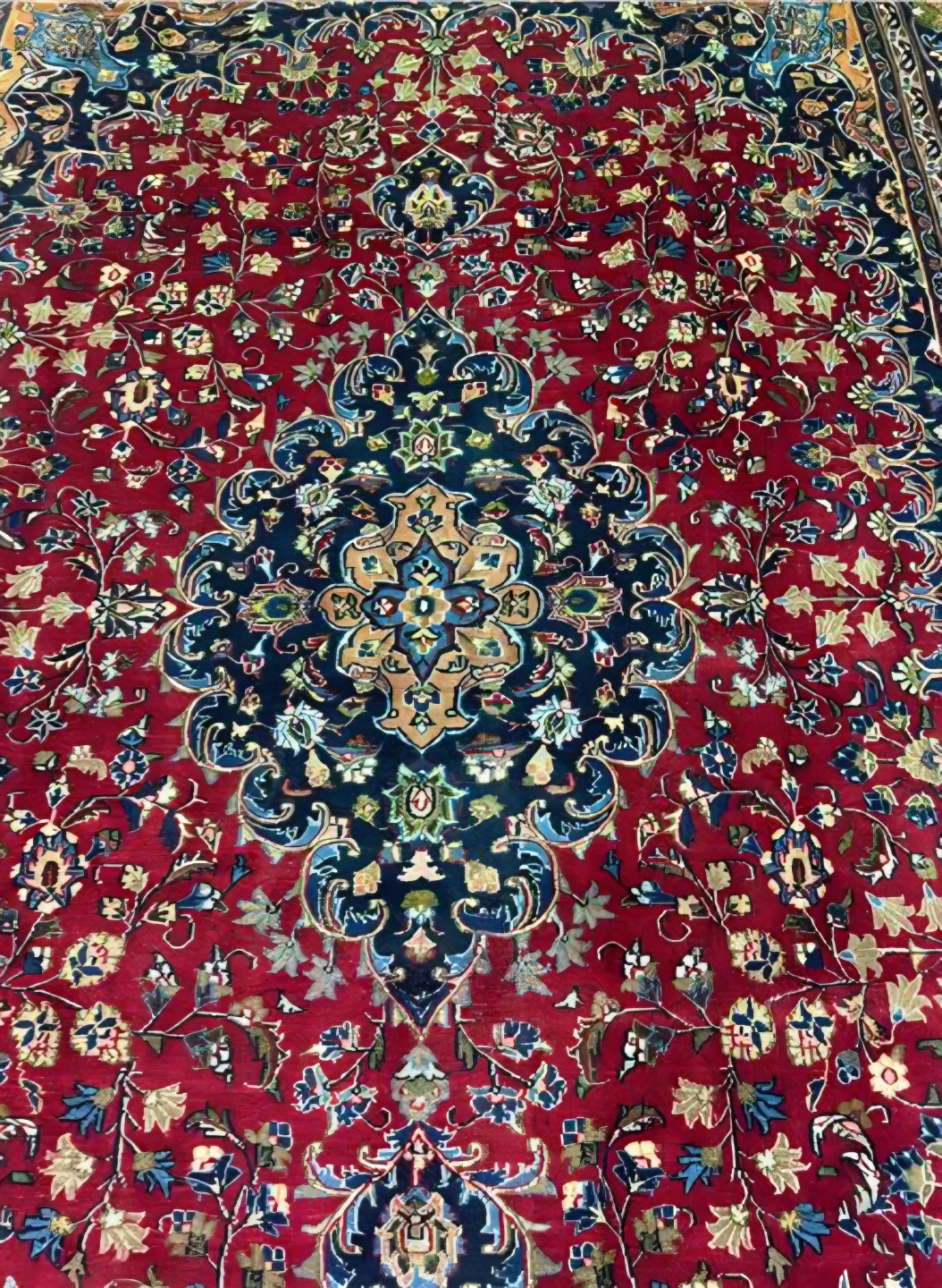 Authentic Mashhad Persian Hand-Knotted Wool Area Rug - photo 3