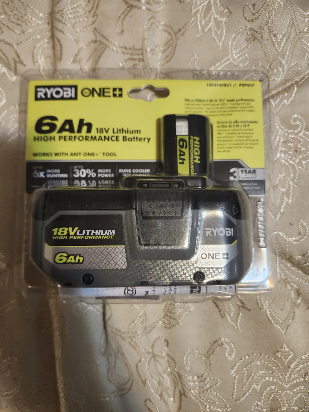 Ryobi ONE+ 6Ah 18V Lithium High Performance Battery