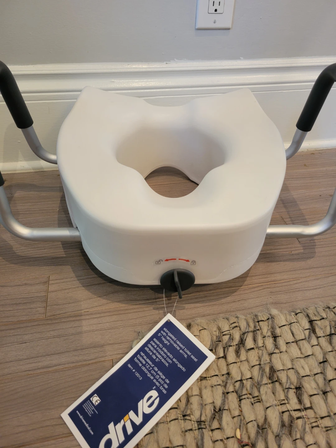 Drive Medical Raised Toilet Seat with Arms