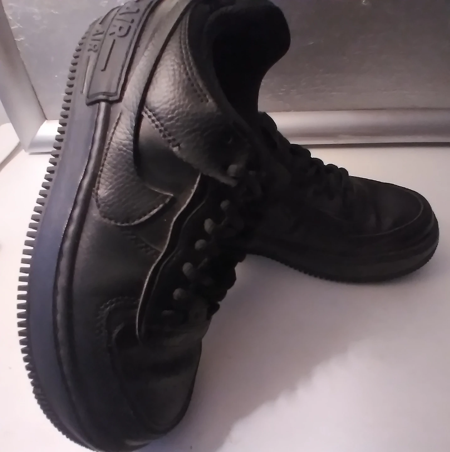 Nike Air Force 1 Shadow Black Sneakers - photo 3