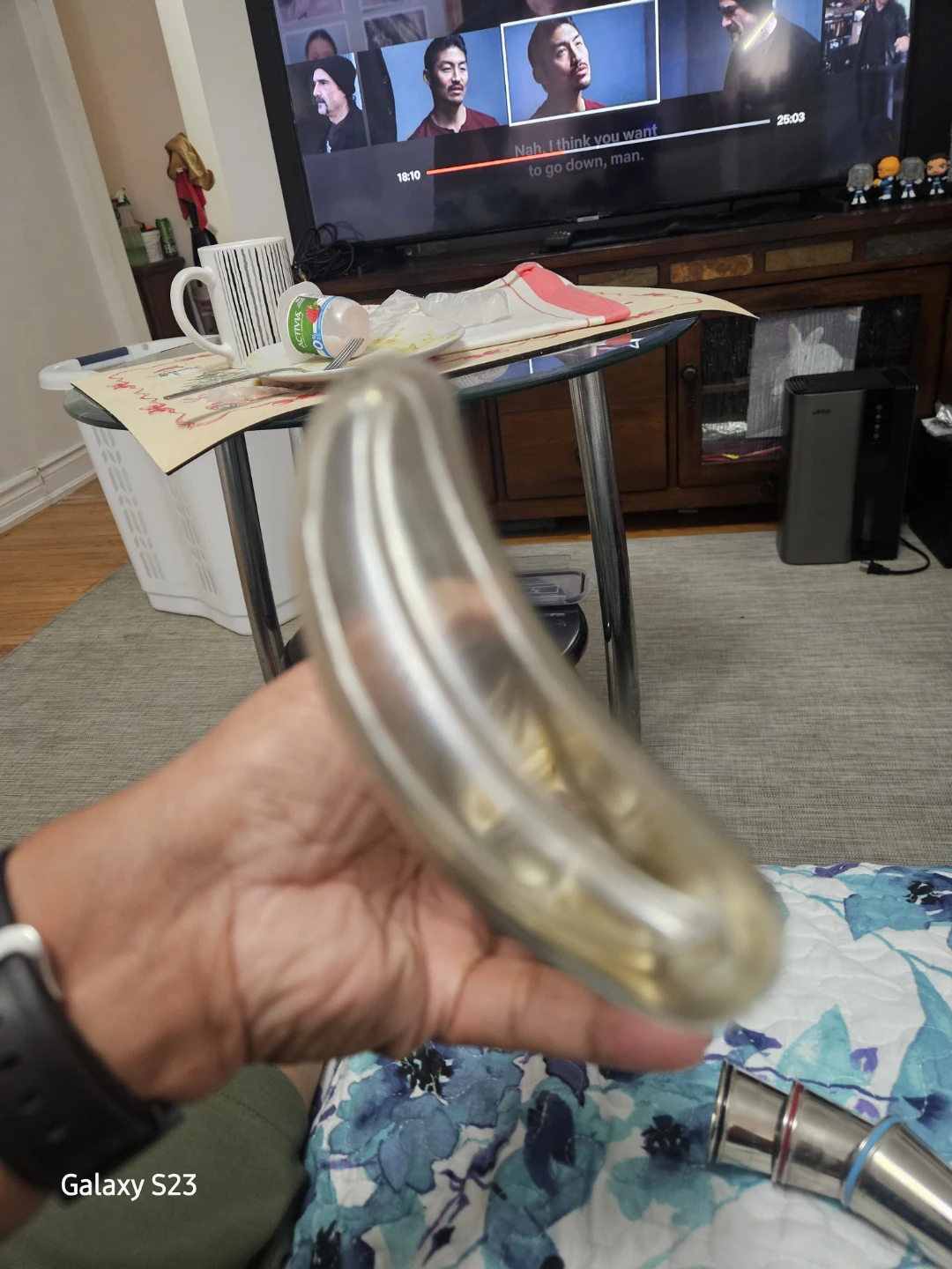 Leather Wrapped Flask with Shot Cups - photo 5