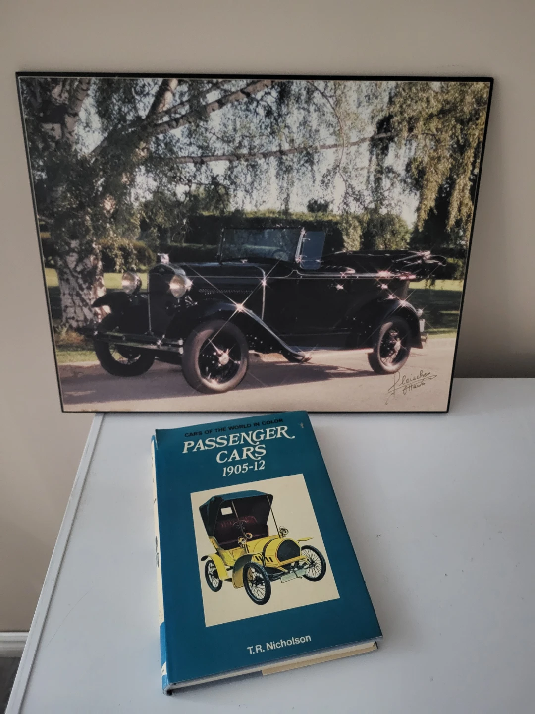 Antique Model T Car Poster Board and Book