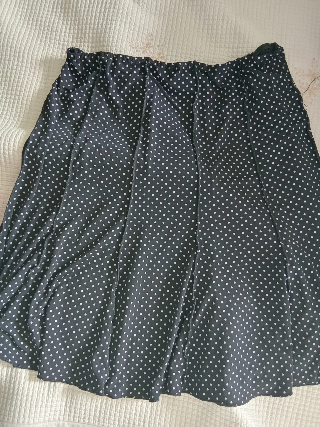 Frank Lyman Black Polka Dot Skirt Size 14