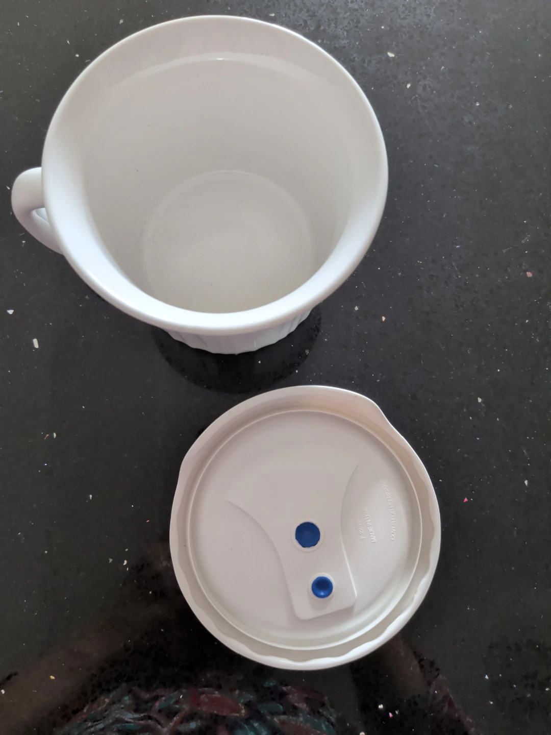 CorningWare French White Stoneware Mug with Lid - photo 2