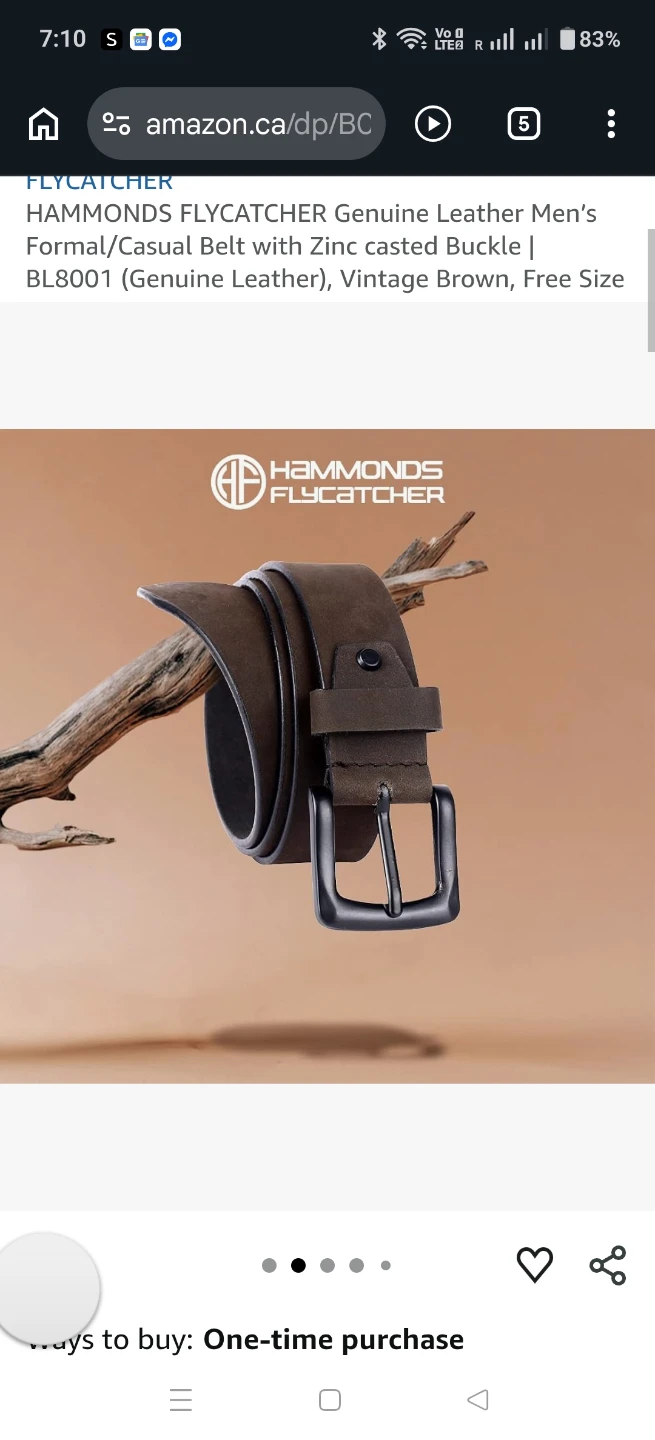 Hammonds Flycatcher Genuine Leather Belt - photo 2
