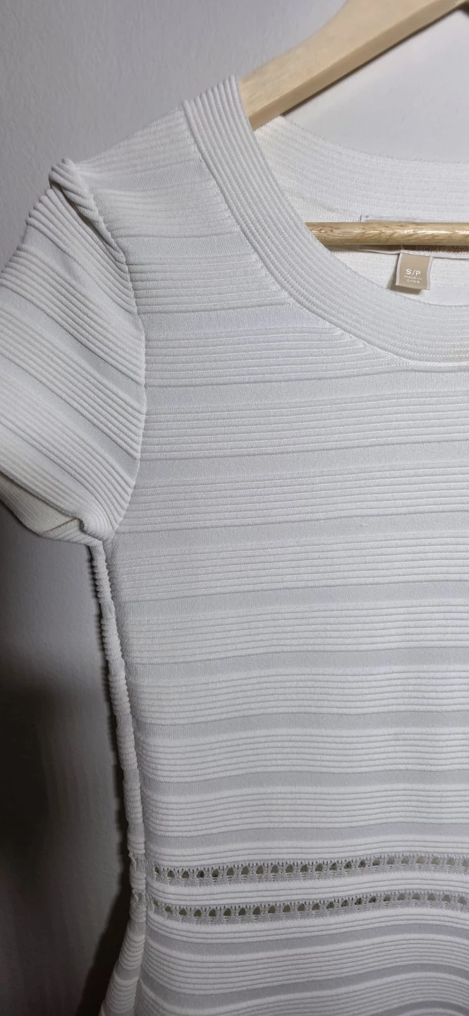 Michael Kors White Textured Fit and Flare Dress S/P - photo 3
