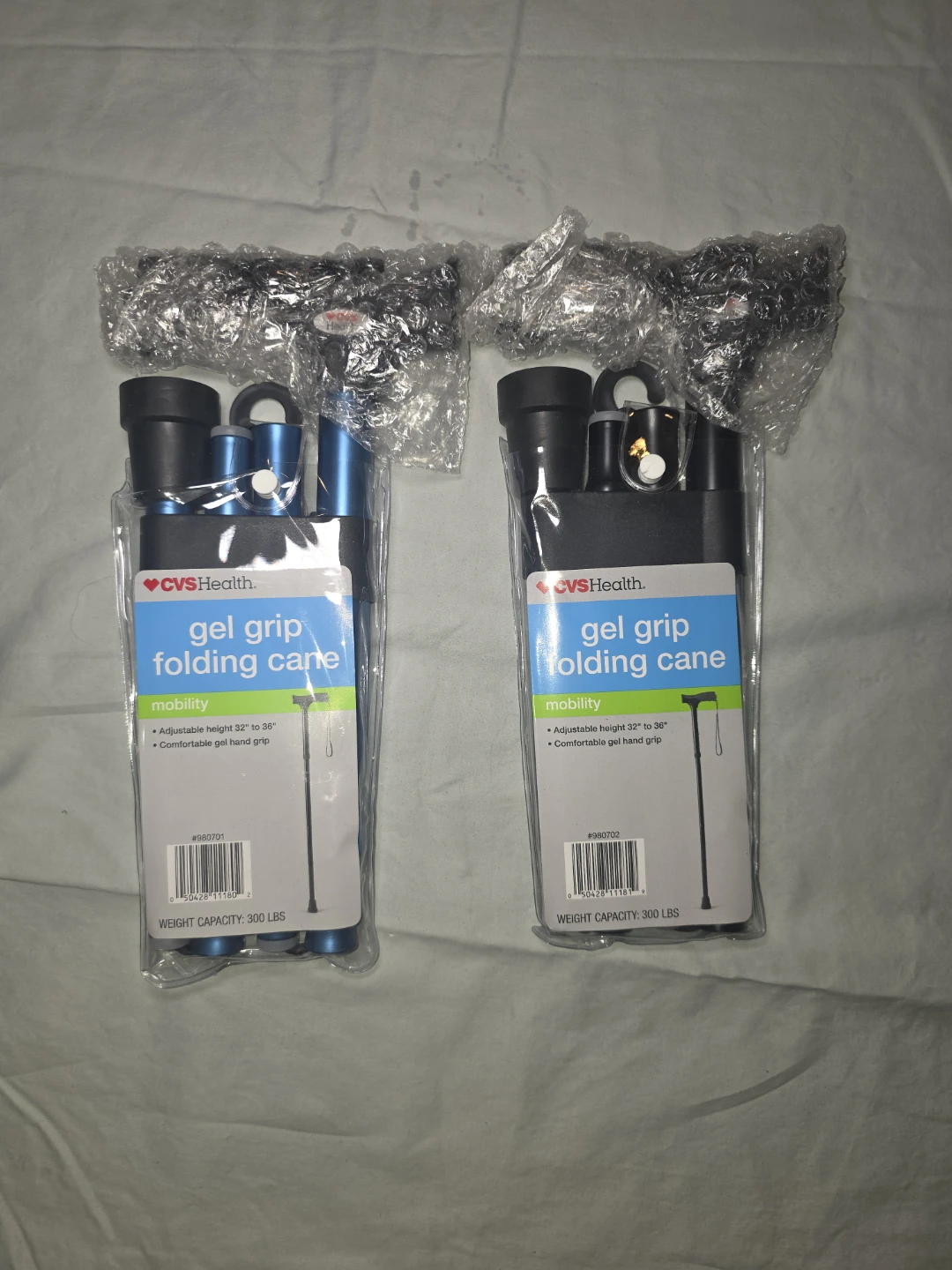 CVS Health Gel Grip Folding Cane (2-Pack)