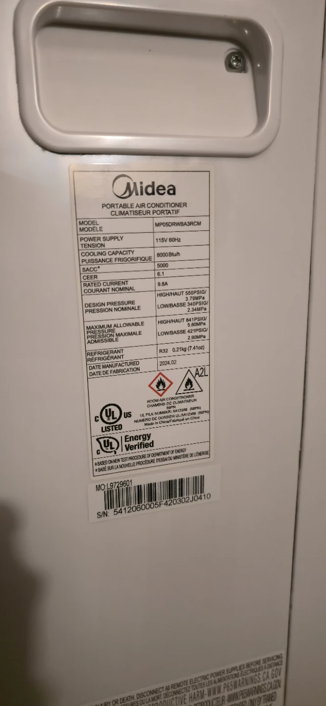 Midea 8000 BTU Portable Air Conditioner - photo 2