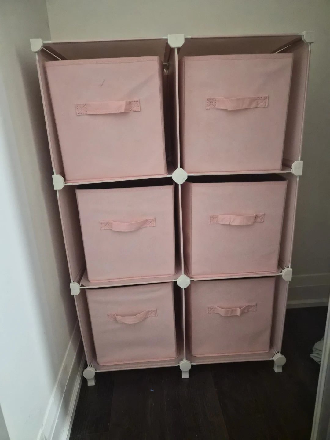 Pink Fabric Storage Cube Organizer Unit - photo 2