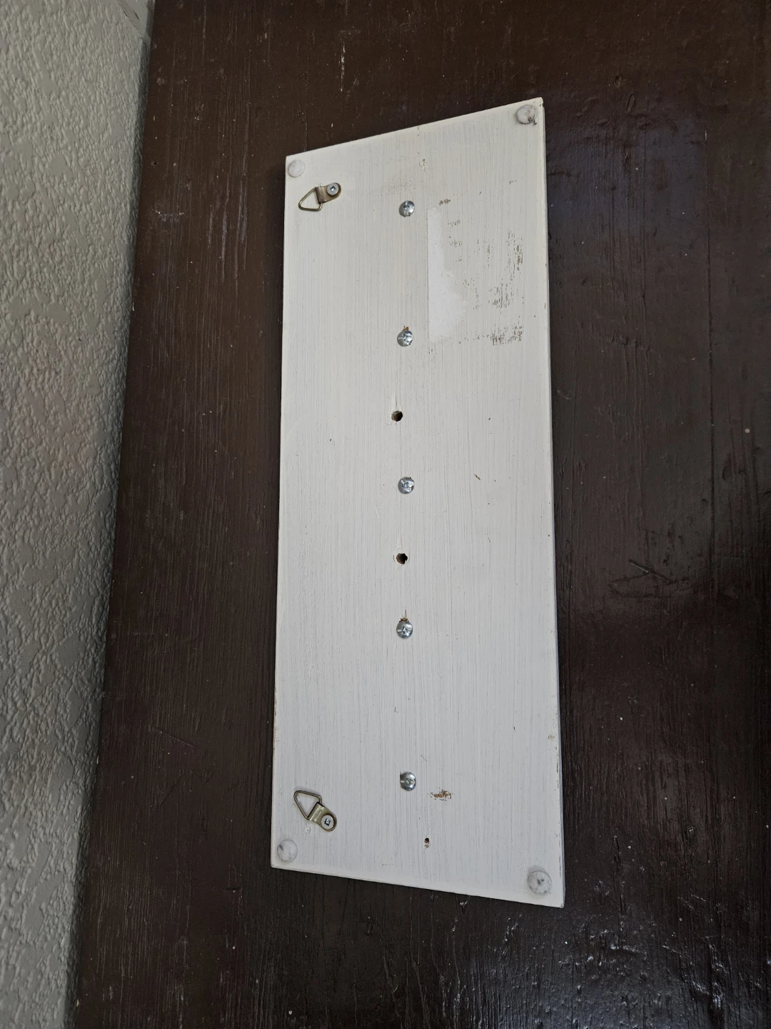 White Coat Rack with 5 Black Knobs - photo 5