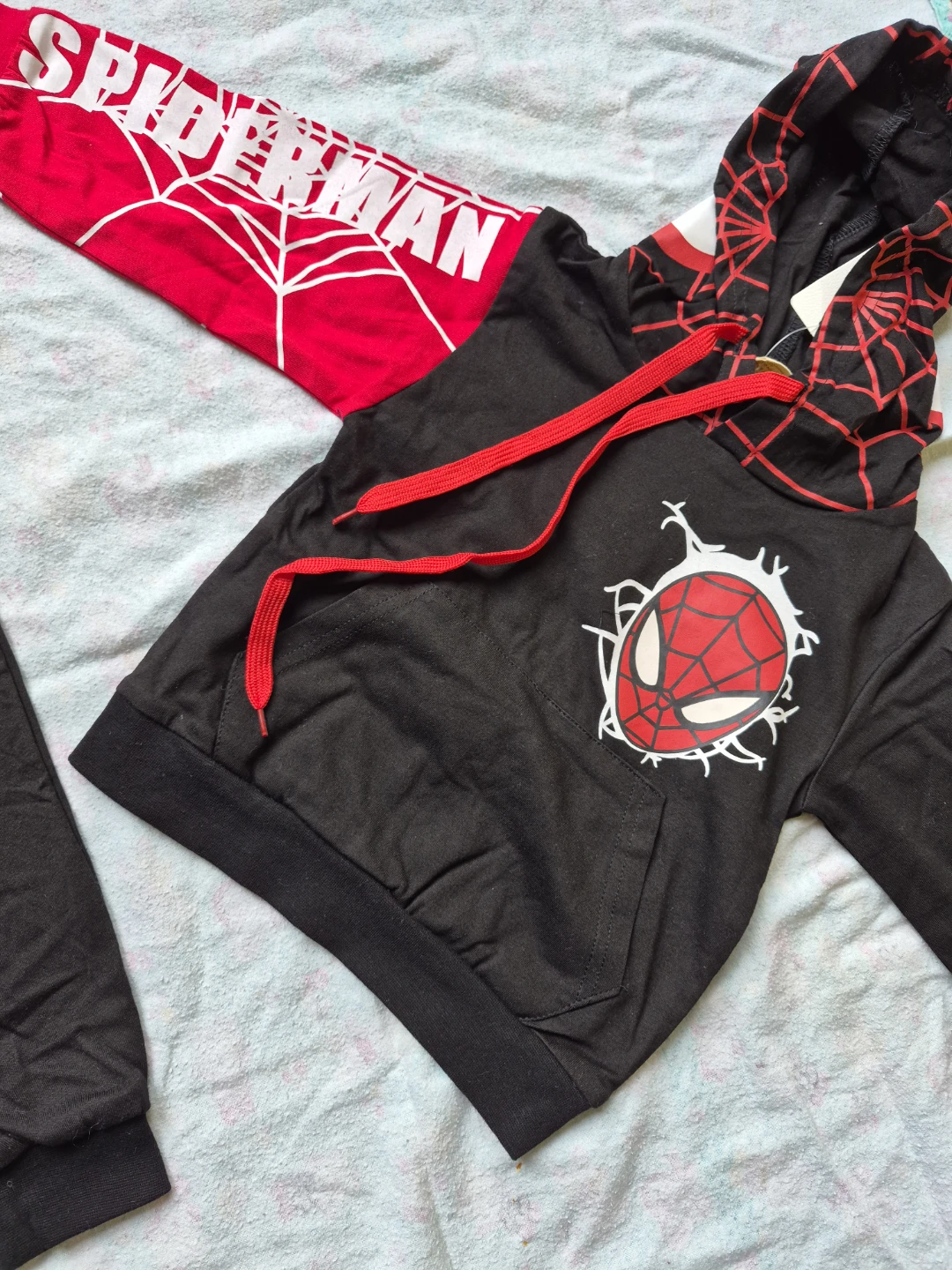 Kids Spiderman Hoodie and Pants Set 100cm - photo 3