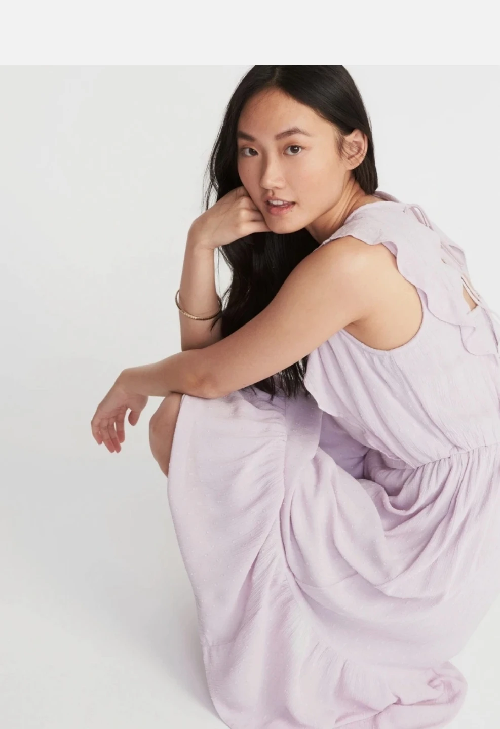 NWT Old Navy Lilac Cloud Ruffle Tiered Midi Dress - photo 3