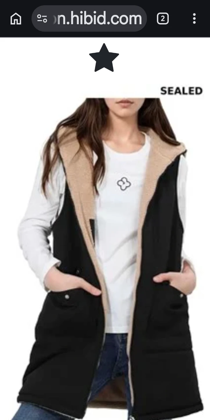 Black Hooded Puffer Vest