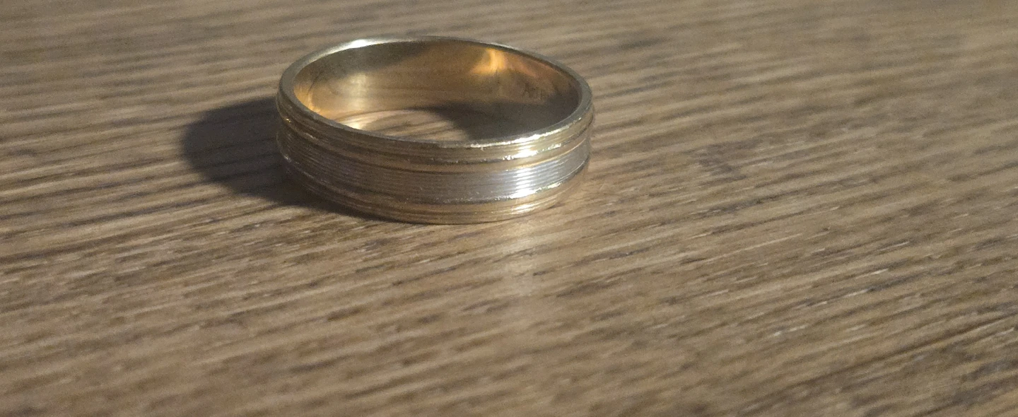22k gold ring with white gold. - photo 3