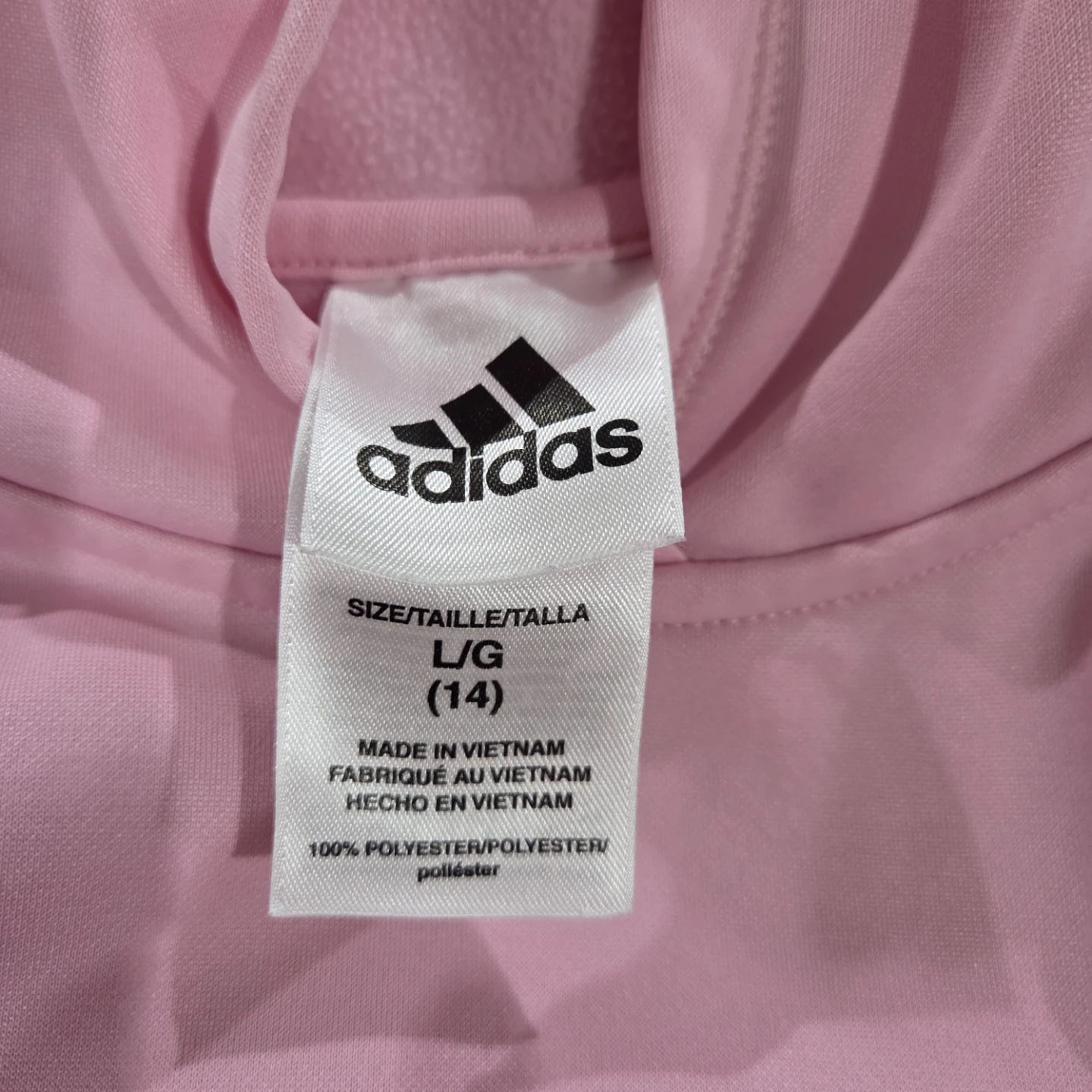 Adidas Pink Hoodie Size L/G (14) - photo 3