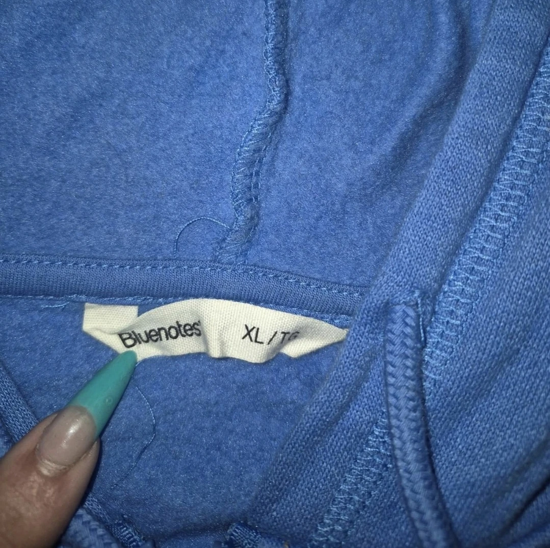 Bluenotes Blue Cropped Zip-Up Hoodie - photo 2