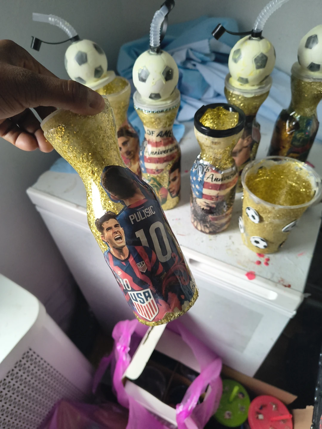 Soccer Player Themed Tumblers with Straws - photo 3
