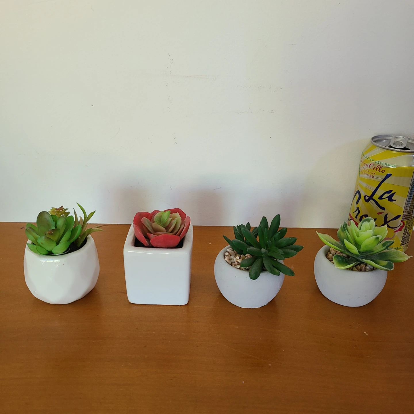 Set of 4 Faux Succulents in Pots - photo 3