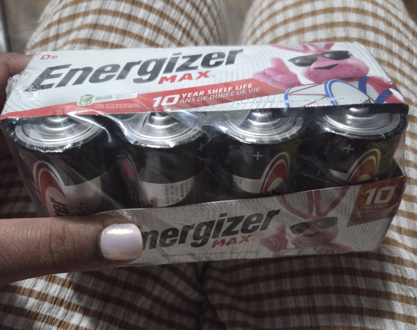 Energizer Max D Alkaline Batteries -  Pack of 8