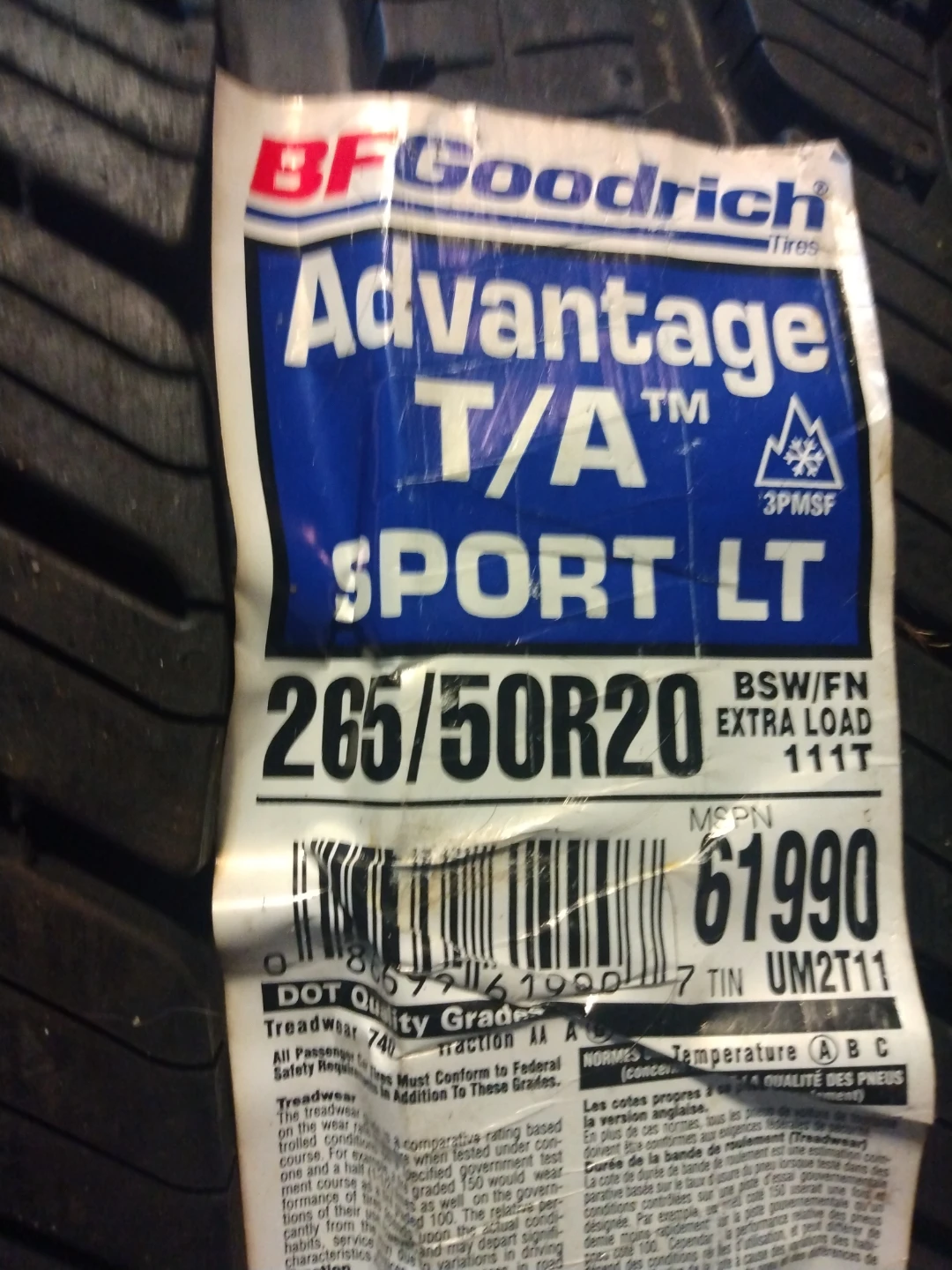 Brand New BF Goodrich 235/55R20 - photo 2