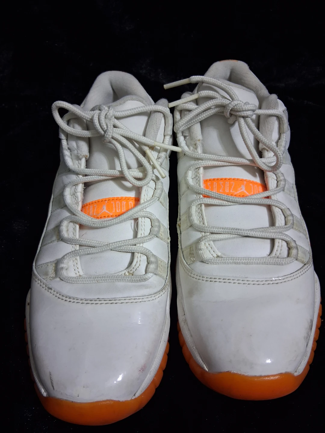 Air Jordan 11 Low White Orange Sneakers - photo 3