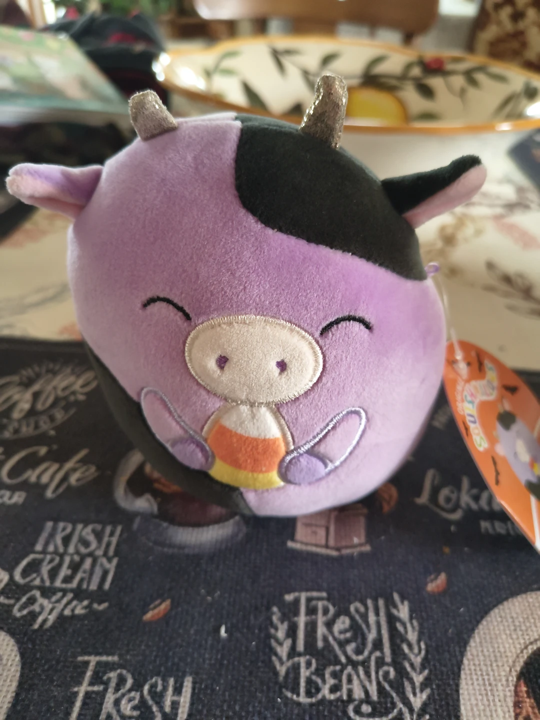 Squishmallows Alexie Purple Cow Plush