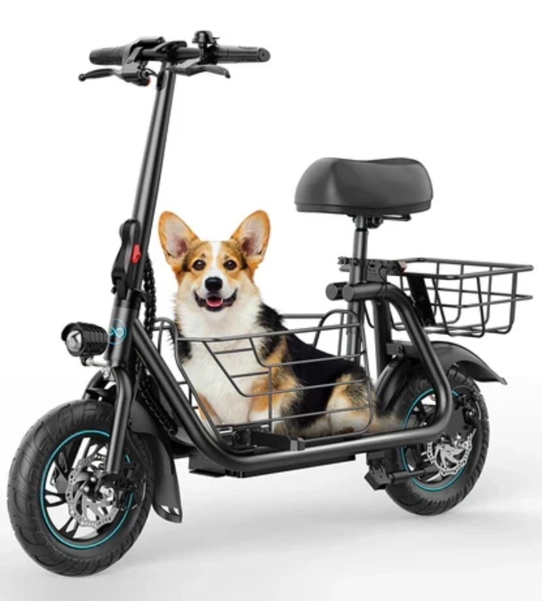 Electric Scooter with Basket