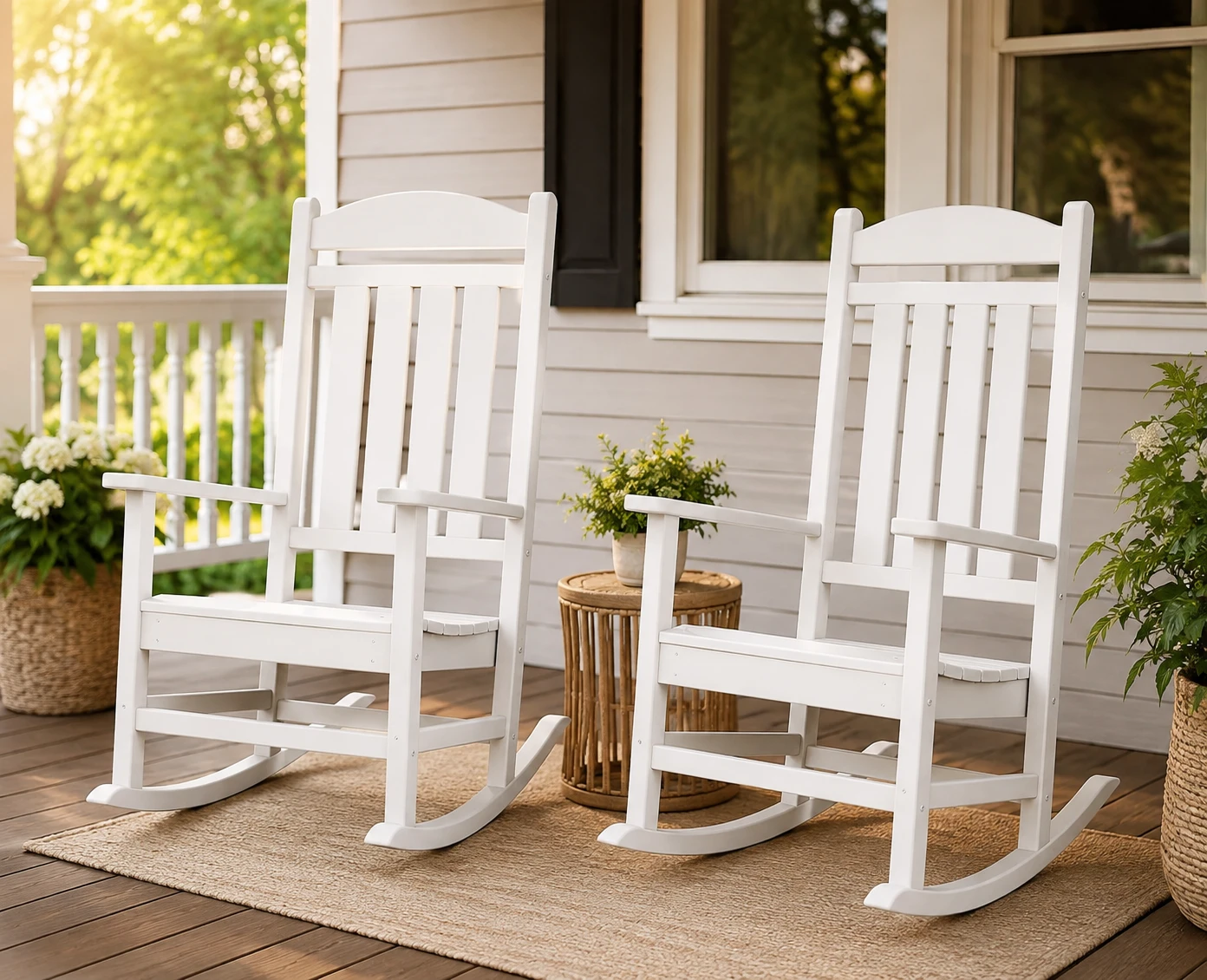 White Patio Rocking Chair