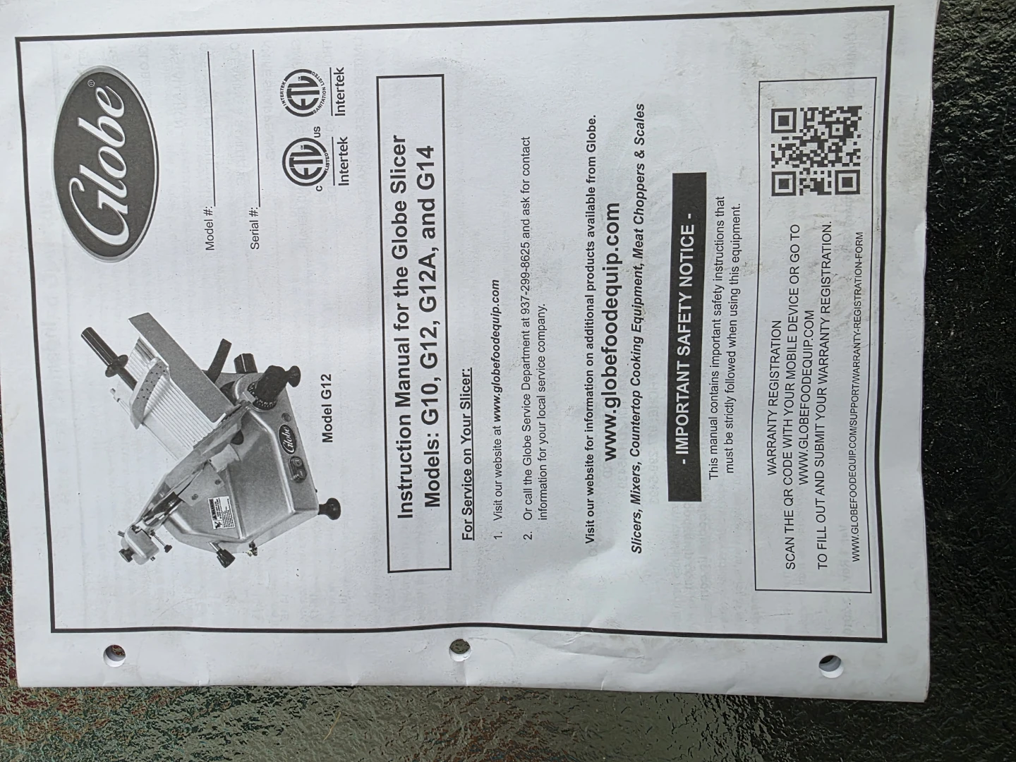 Globe Slicer Model G12 - photo 2