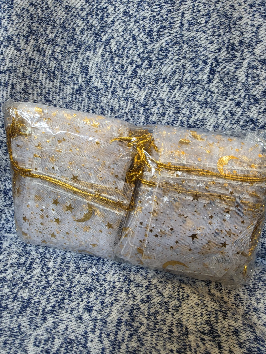 Sheer Organza Drawstring Pouches with Beads and Stars - photo 2