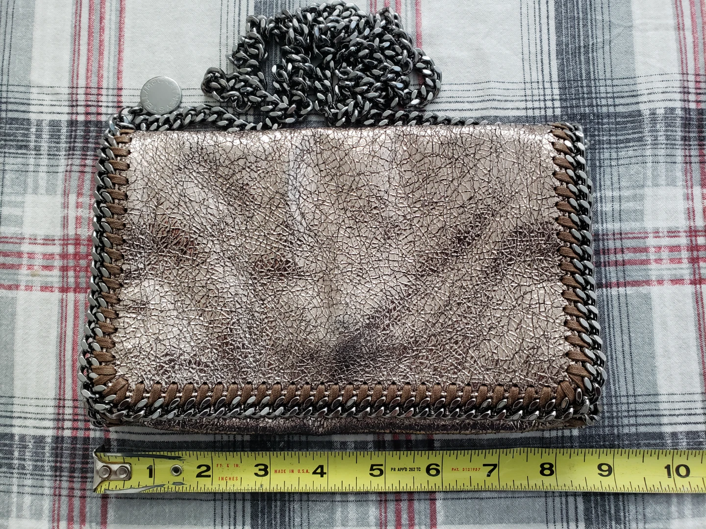 Stella McCartney Metallic Clutch Bag