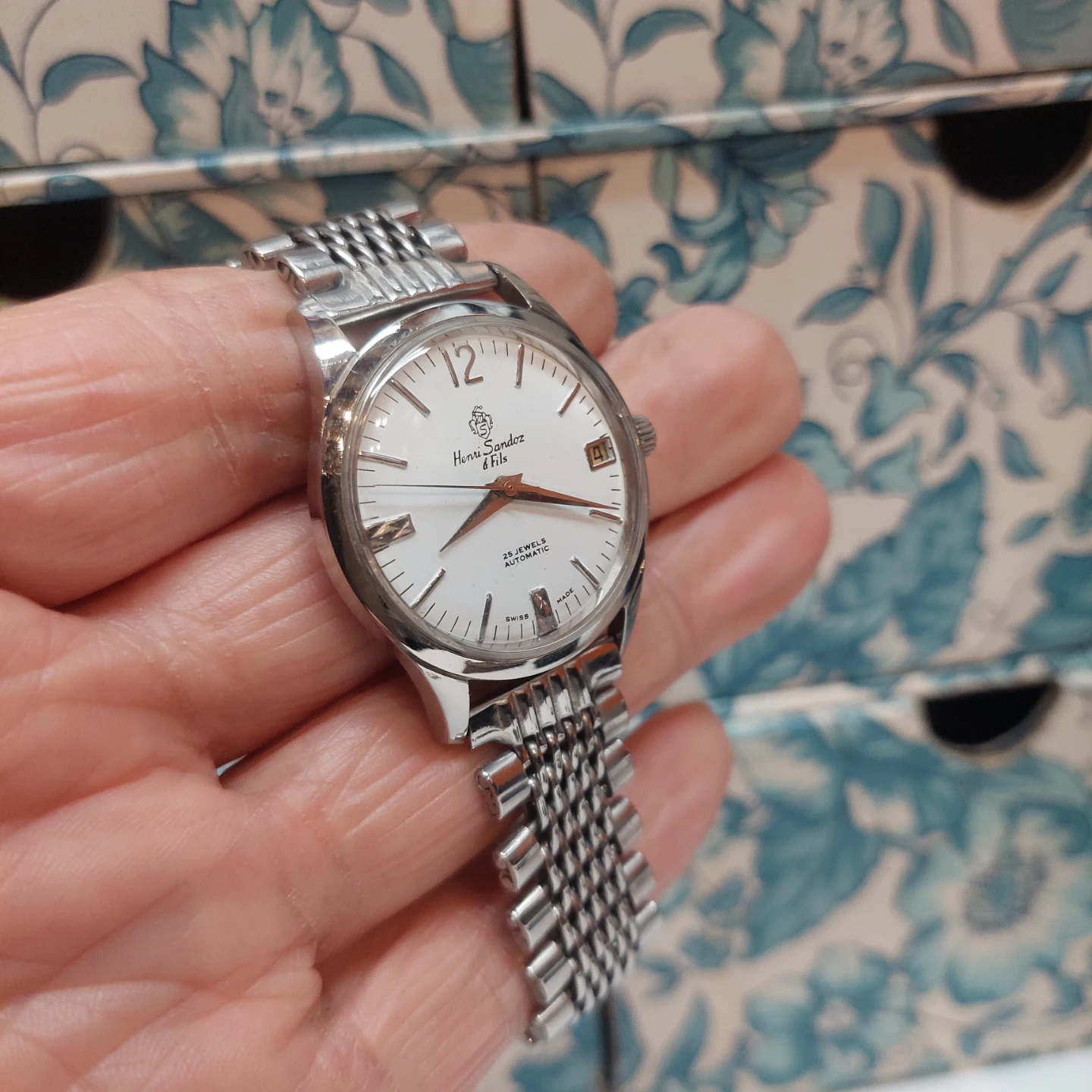 Vintage 1960s Sandoz automatic watch - photo 4