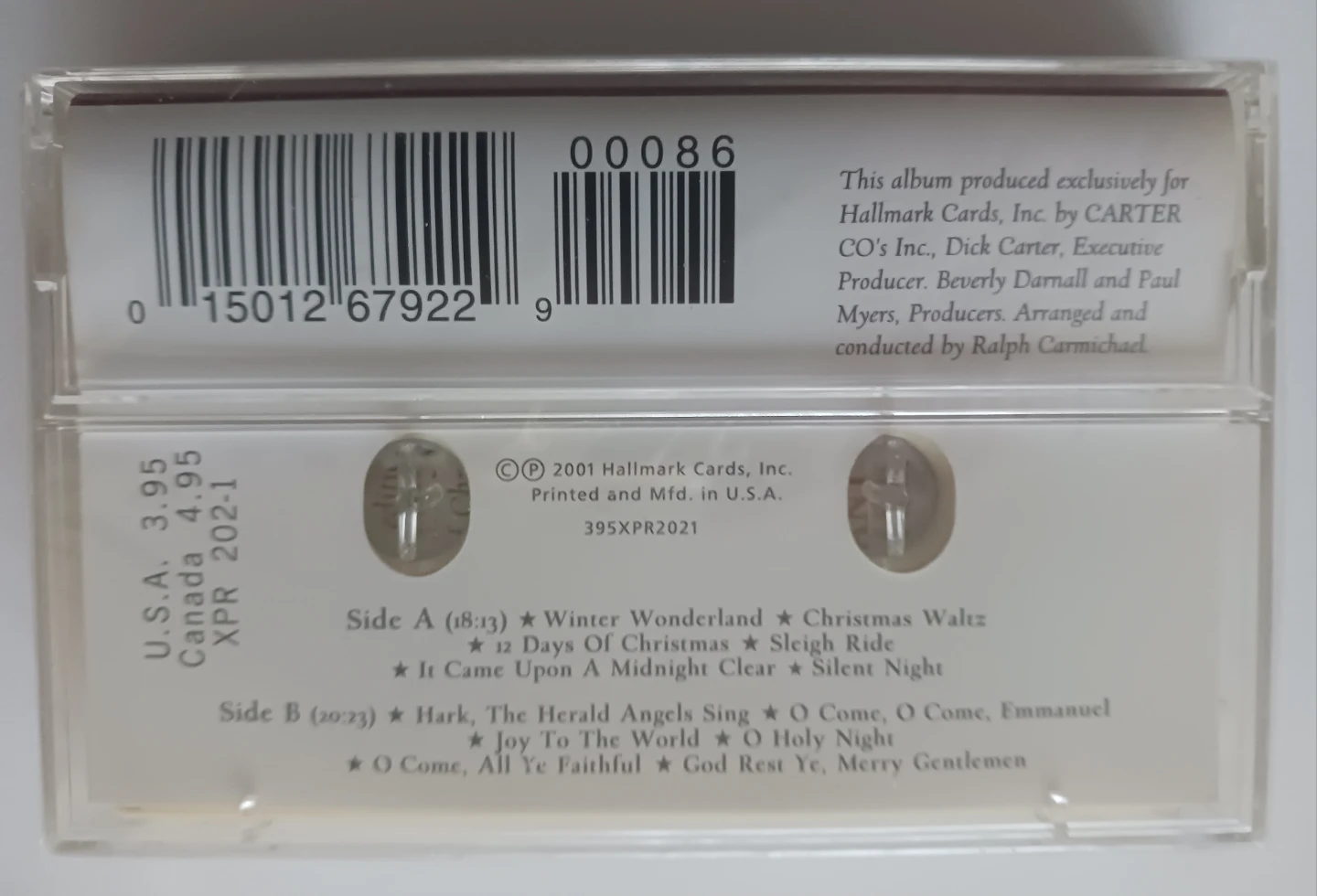 Hallmark Presents The Spirit of Christmas Cassette Tape - photo 2