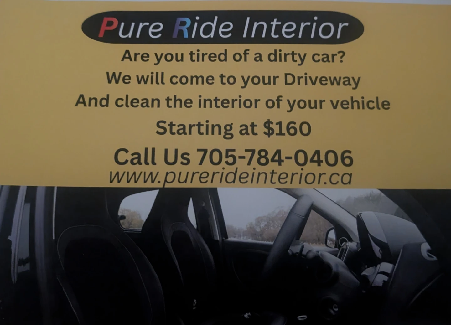 Pure Ride Interior Car Detailing Service