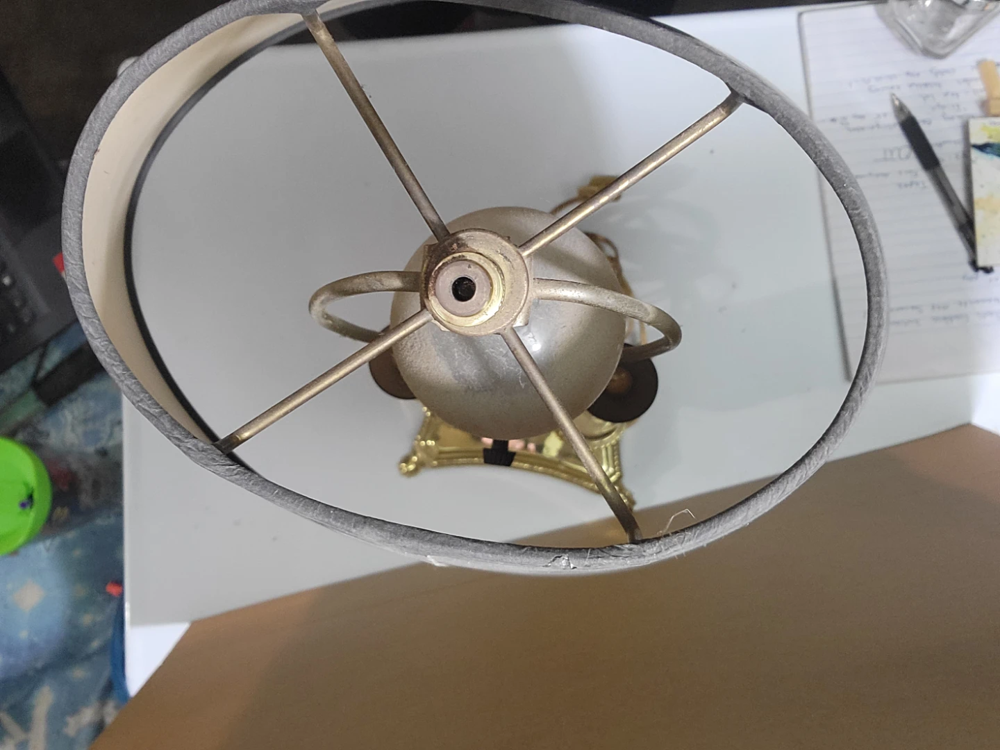 Vintage Brass 2-Light Bouillotte Candlestick Lamp - photo 4