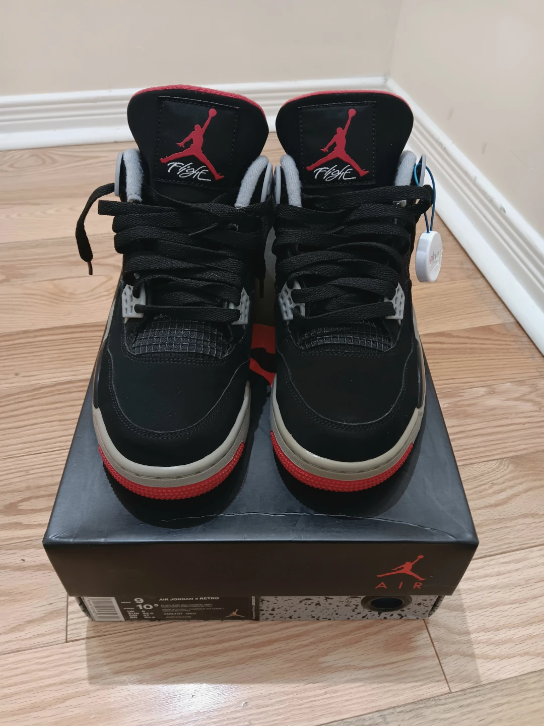 9 Men's Jordan OG Bred 4 NIKE (2019)