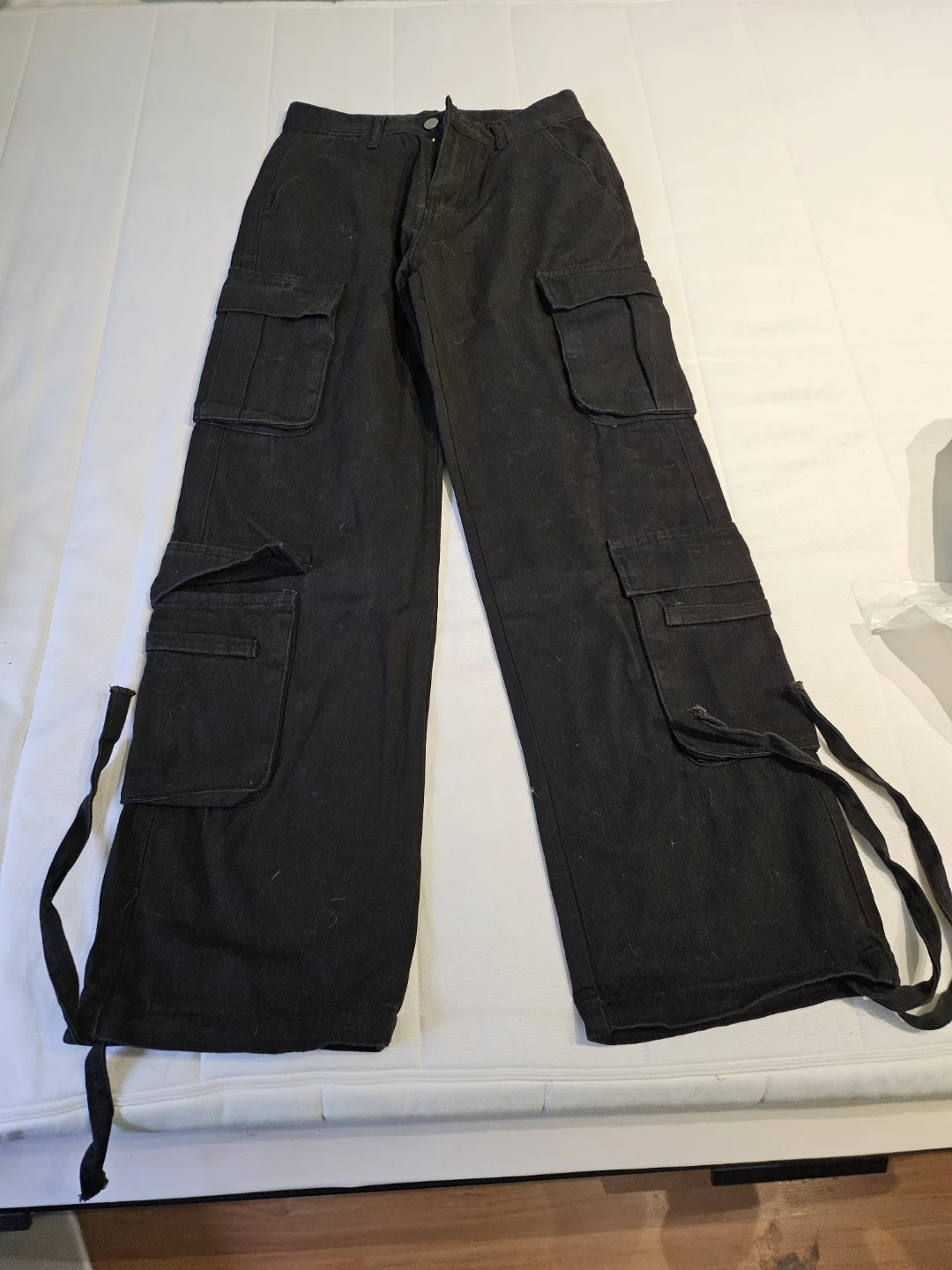 Black Cargo Pants - Size S