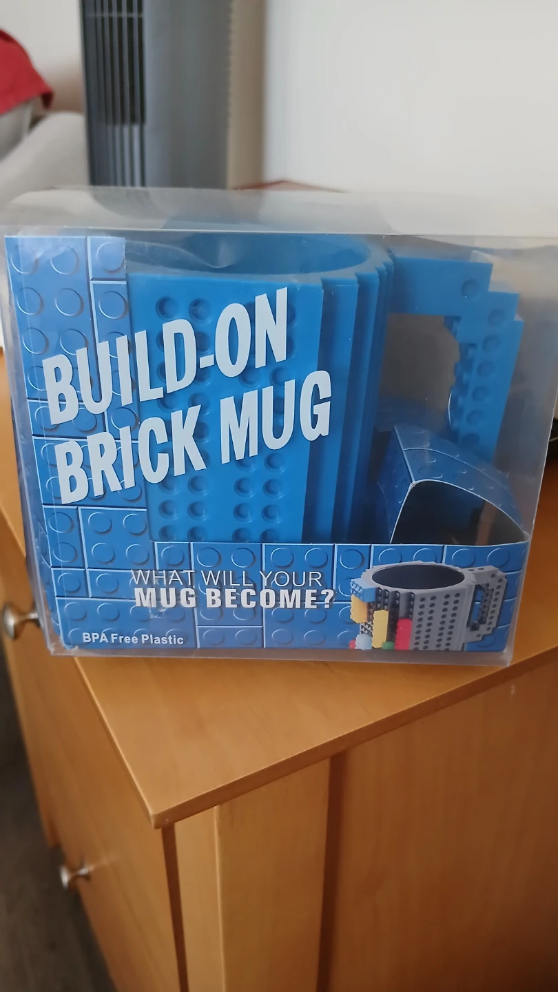 Build-On Brick Mug - Blue