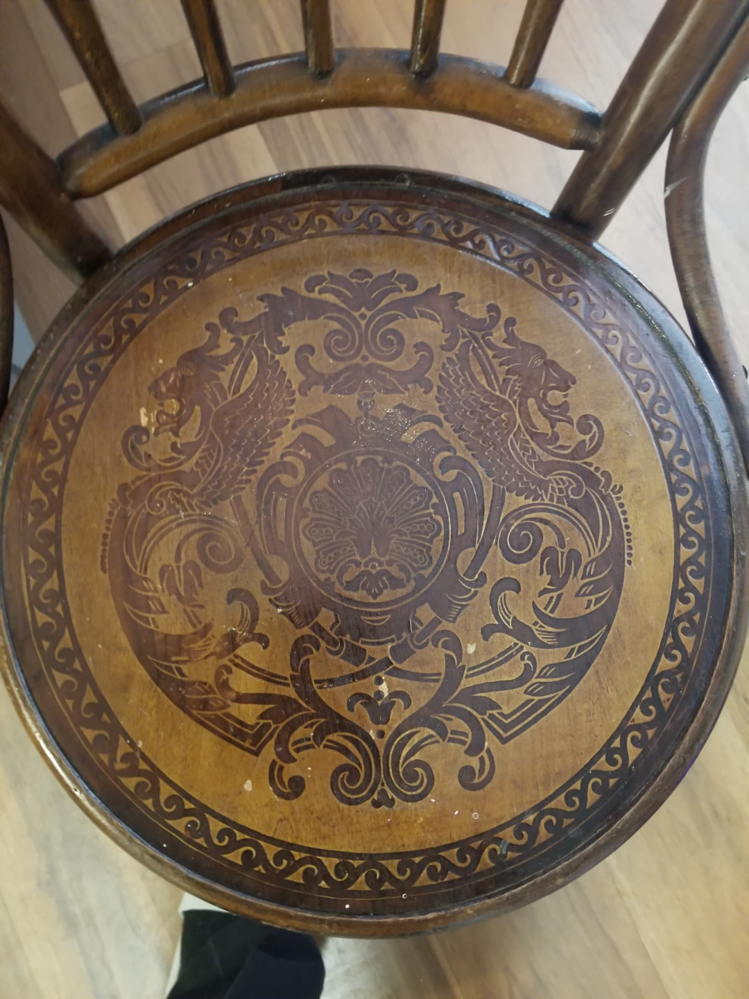 Two vintage chairs by the North American Bent Chair Co