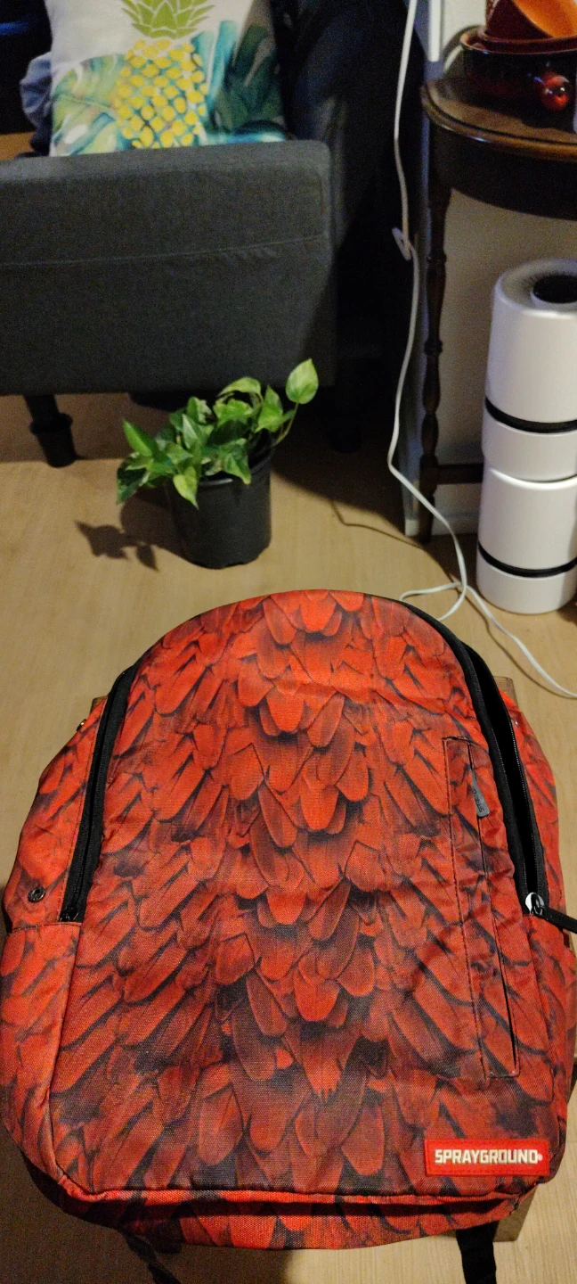 Sprayground Backpack - Red Feather Print