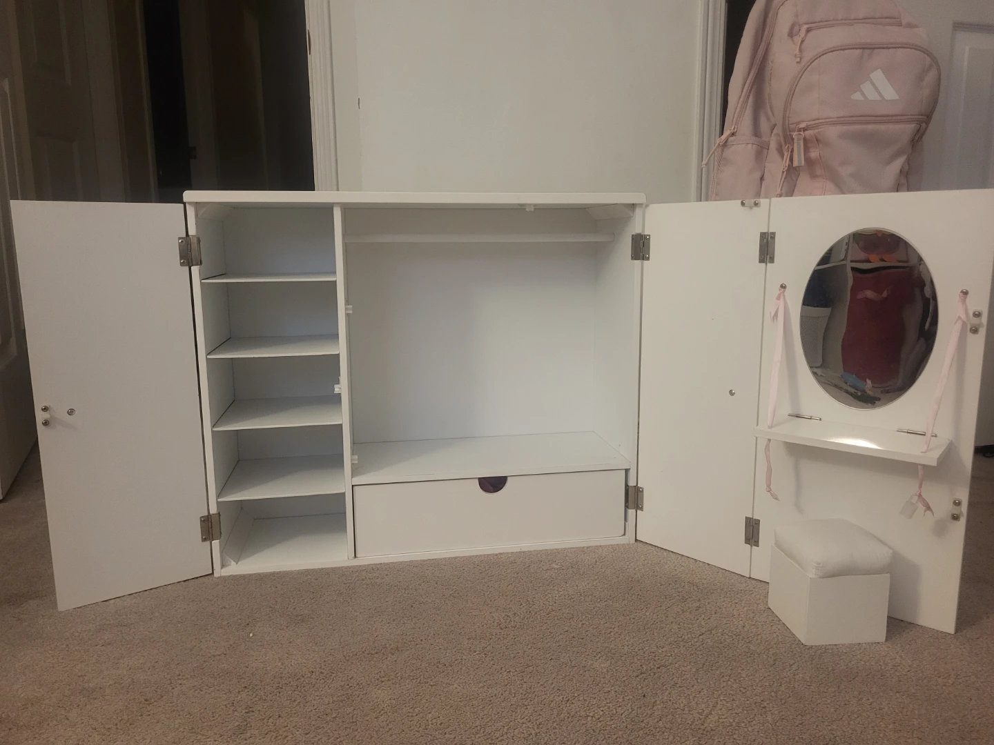 Pink and White Doll Closet