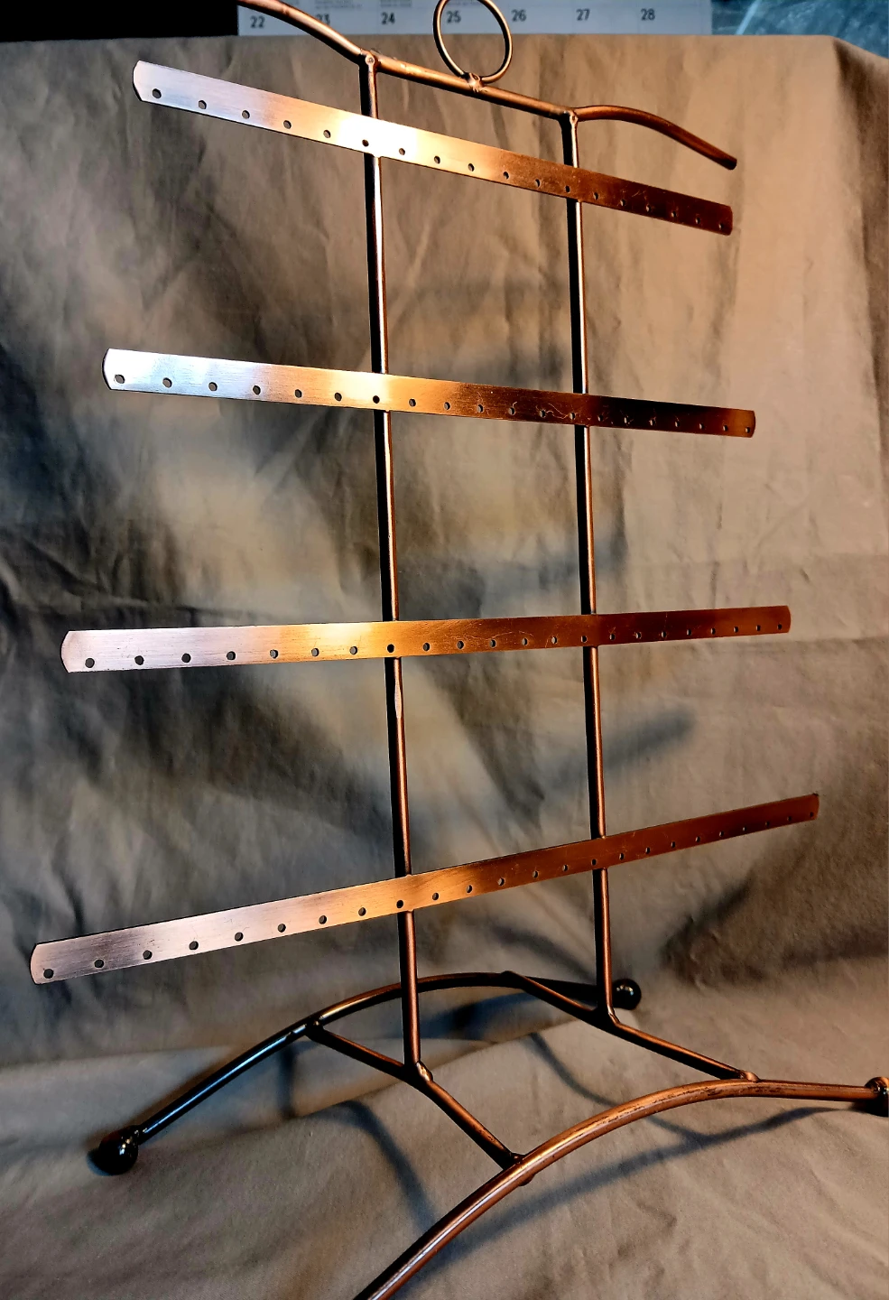 Copper Tone Earring and Jewellery Display Stand