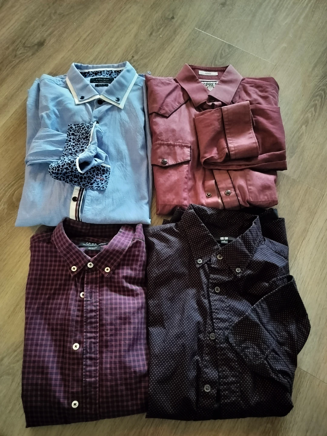Men's Button Down Shirt Bundle - Zara, Express, Uniqlo - photo 2